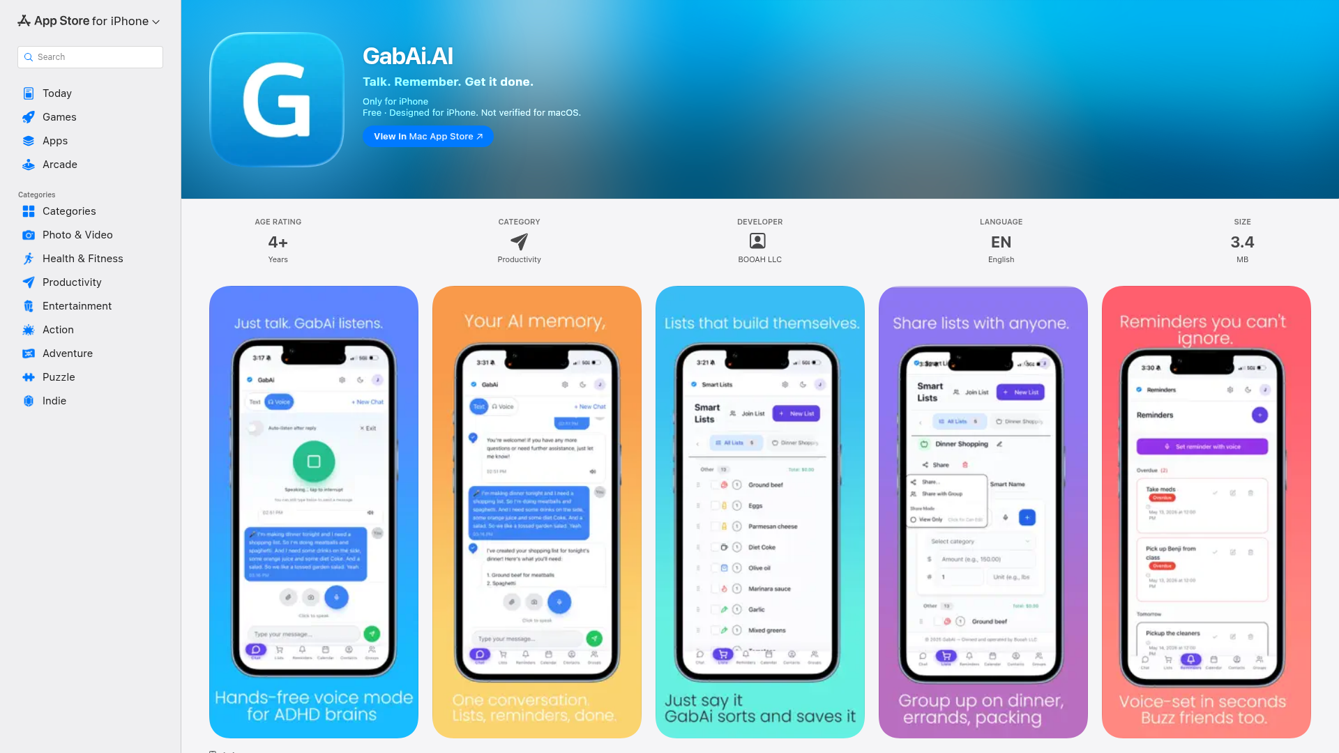 GabAI application interface