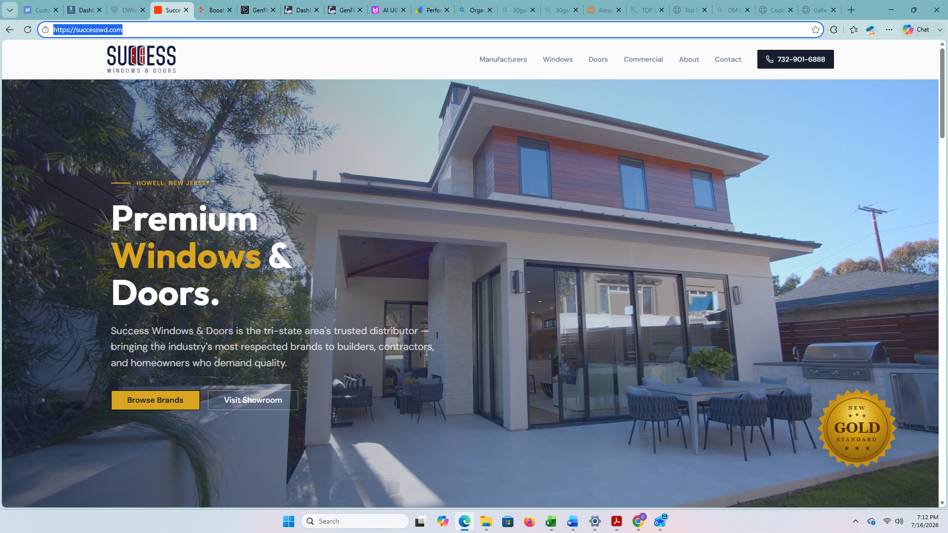 Success Windows & Doors website